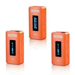 Boya BY-XM6-K2O Kablosuz İkili Yaka Mikrofonu (Turuncu)