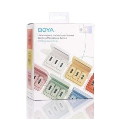 Boya BY-XM6-K2O Kablosuz İkili Yaka Mikrofonu (Turuncu)