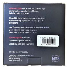 No8 Company 46mm Nano Variable Density ND 2-32 Filtre