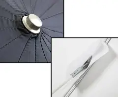 JINBEI Deep Focus 130cm Siyah & Beyaz Şemsiye