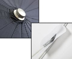 JINBEI Deep Focus 130cm Siyah & Beyaz Şemsiye