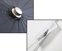 JINBEI Deep Focus 130cm Siyah & Beyaz Şemsiye