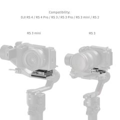 SmallRig 4639 DJI RS 2 / RSC 2 / RS3 / RS 3 Pro / RS4 / RS4 Pro için  HawkLock H38 Arca-Swiss Hızlı Çıkarma Plakası