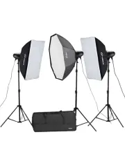 Visico VL-400 II Plus Elfin 3'lü Paraflaş Kiti