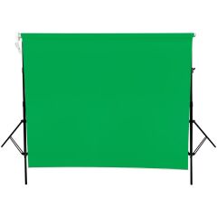Weifeng 190cm x 400cm Kumaş Taşınabilir Sonsuz Greenbox (Yeşil) Fon Perdesi Seti