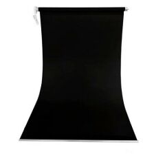 Weifeng 190cm x 400cm Kumaş Taşınabilir Sonsuz Siyah Fon Perdesi Seti