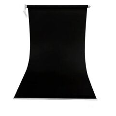 Weifeng 190cm x 400cm Kumaş Taşınabilir Sonsuz Siyah Fon Perdesi Seti