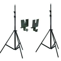 Weifeng 190cm x 400cm Kumaş Taşınabilir Sonsuz Siyah Fon Perdesi Seti