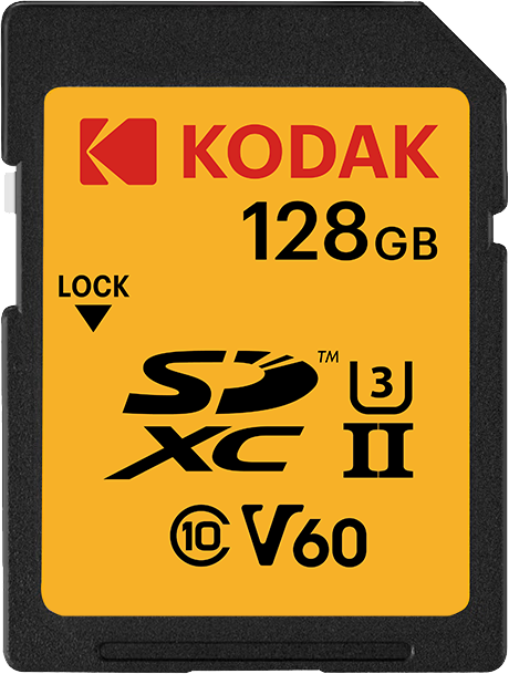 Kodak 128GB UHS-II U3 V60 SD Hafıza Kartı (180MB/s - 150MB/s)