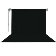 Stüdyo Teknik 270X580Cm Siyah Fon Perde Seti ve Askısı