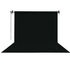 Stüdyo Teknik 270X580Cm Siyah Fon Perde Seti ve Askısı