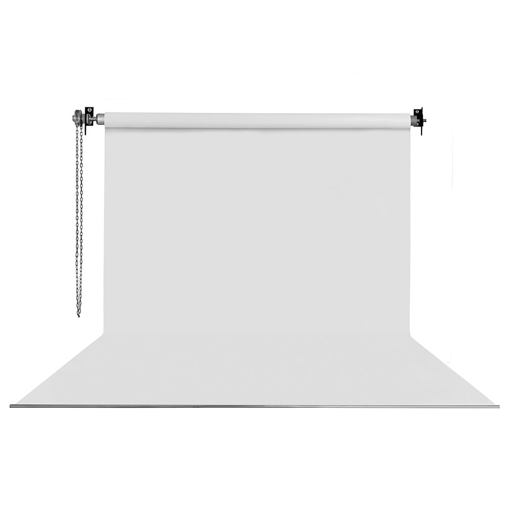 Stüdyo Teknik 270X580Cm Beyaz Fon Perde Seti ve Askısı