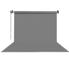 Stüdyo Teknik 270X580Cm Gri Fon Perde Seti ve Askısı