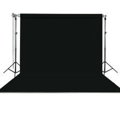 Stüdyo Teknik 270X580Cm Siyah Taşınabilir Kumaş Fon Perdesi