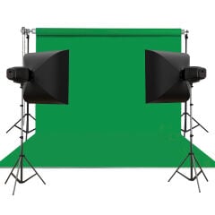 Stüdyo Teknik 270X580Cm Yeşil Taşınabilir Kumaş Fon Perdesi