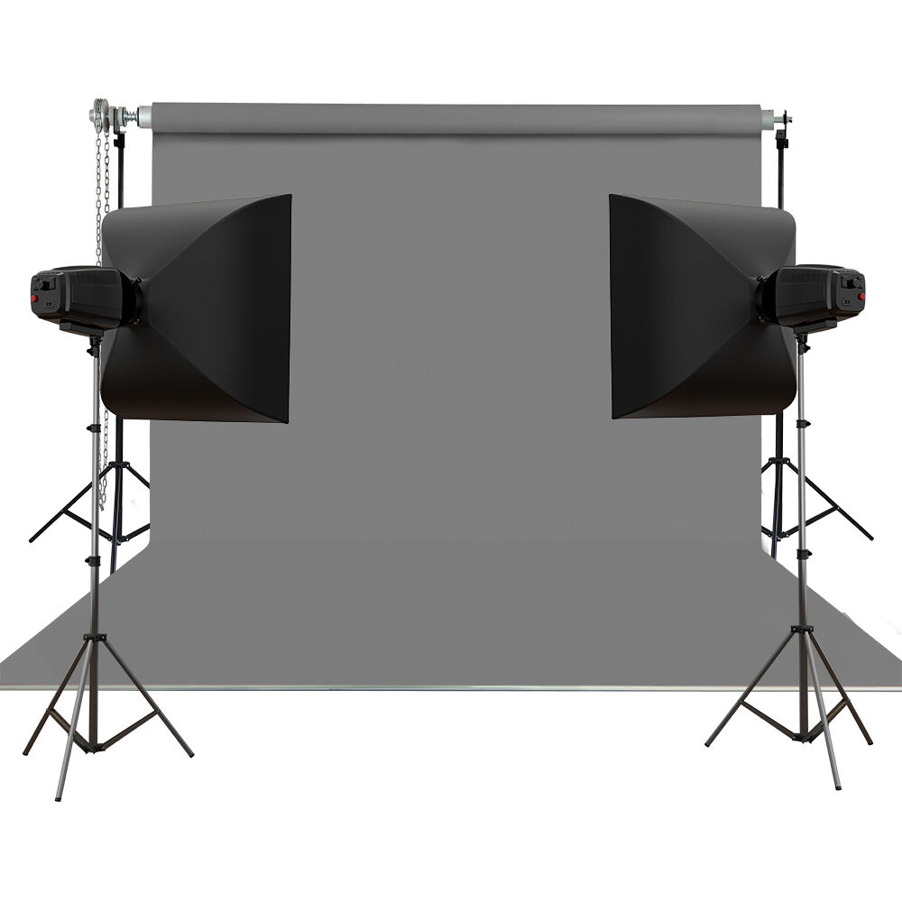 Stüdyo Teknik 270X580Cm Gri Taşınabilir Kumaş Fon Perdesi