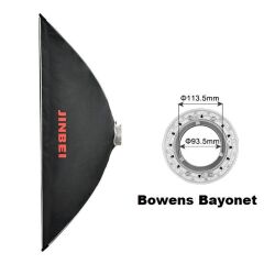 JINBEI KE-25x100cm Hızlı Açılan Strip Softbox Gridli