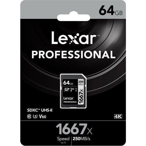 Lexar 64GB Professional 1667x SDXC UHS-II cards