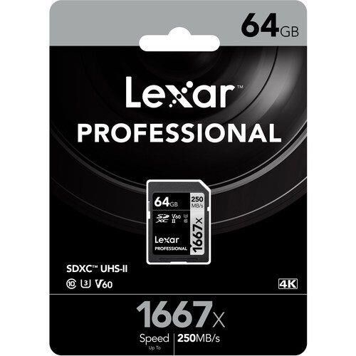 Lexar 64GB Professional 1667x SDXC UHS-II cards