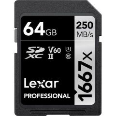 Lexar 64GB Professional 1667x SDXC UHS-II cards
