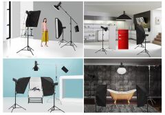 JINBEI JB-3000FP Adaptör ile 3m Havalı Alüminyum Işık Standı