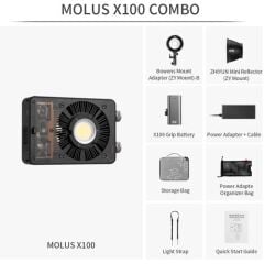 Zhiyun Molus X100 Bi-Color Pocket COB Monolight (Combo Kit)