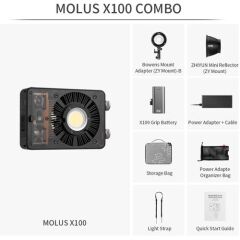 Zhiyun Molus X100 Bi-Color Pocket COB Monolight (Combo Kit)