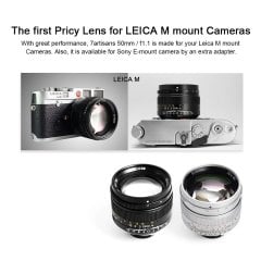 7artisans 50mm F1.1 Fixed Lens (Leica M-mount) Gümüş