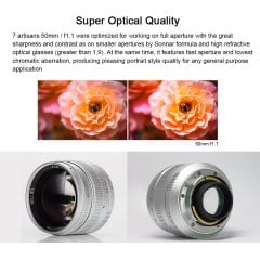 7artisans 50mm F1.1 Fixed Lens (Leica M-mount) Gümüş