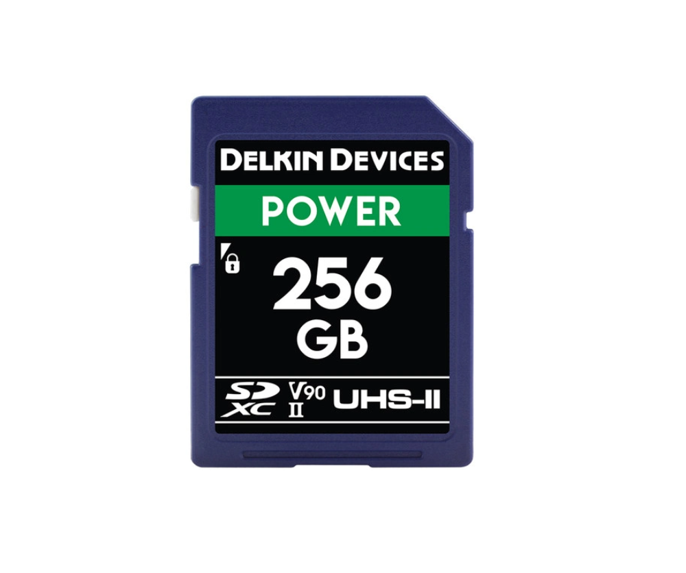 Delkin 256GB SD UHS-II 2000X V90 Power Hafıza Kartı (Okuma:300 - Yazma:250)