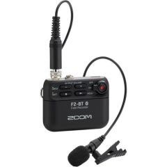 Zoom F2-BT Bluetooth Yaka Mikrofonu ve Ses Kayıt Cihazı (Siyah)