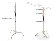 JINBEI CK-2  Krom Çelik Işık Standı