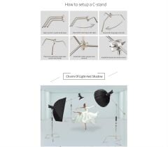 JINBEI CK-2  Krom Çelik Işık Standı