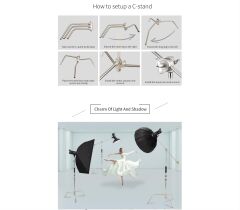 JINBEI CK-2  Krom Çelik Işık Standı