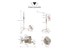 JINBEI CK-2  Krom Çelik Işık Standı