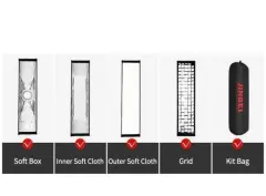 JINBEI KE-40x180cm Hızlı Açılan Strip softbox Gridli