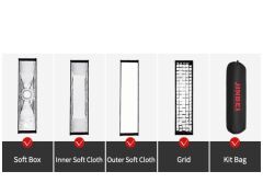 JINBEI KE-40x180cm Hızlı Açılan Strip softbox Gridli