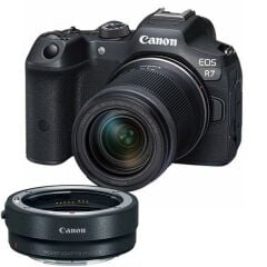 Canon EOS R7 18-150mm Lens Aynasız Fotoğraf Makinesi + Canon EF-EOS R Mount Adaptör