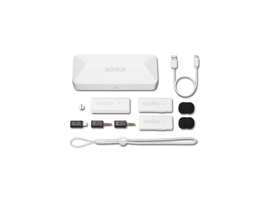 Godox MoveLink Mini Kablosuz Mikrofon Kit2 (Apple Uyumlu/Beyaz)